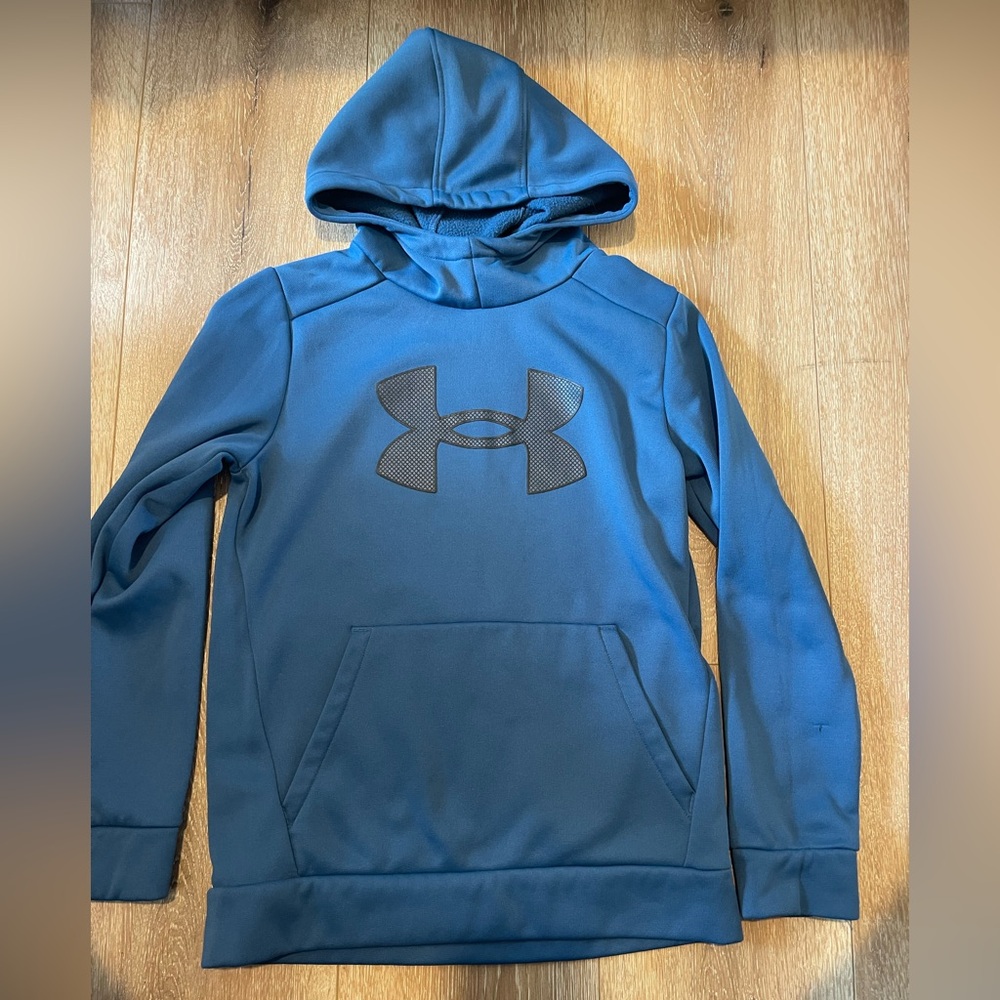 Under Armour Blue Hoodie with Black Logo